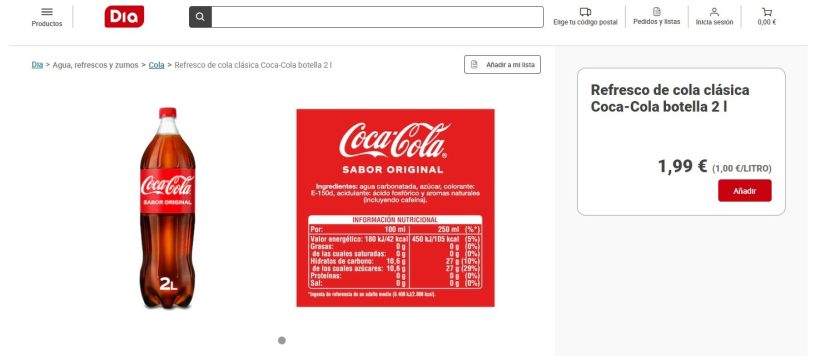 Coca-Cola 'exprime' la salida de PepsiCo de Carrefour con una rebaja de precios histórica 2 Merca2.es Cambio precio de Coca-Cola en Dia.