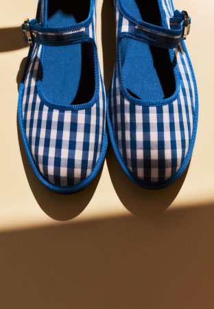 BAILARINA HEBILLA ESTAMPADO CUADROS