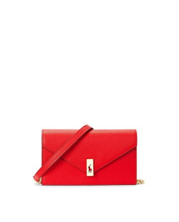 Bolso de mano de piel con el caballo marca de la casa troquelado de Polo Ralph Lauren