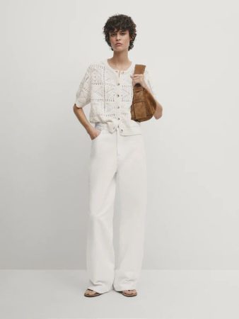 CÁRDIGAN MANGA CORTA CALADO