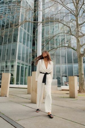 Increíble colección de monos largos de Zara para cualquier tipo de evento 28 Merca2.es MONO CINTURÓN COMBINADO