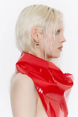 PENDIENTES ARO DORADO CRISTALES Y PIEDRA