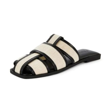 Sandalia tipo mule en blanco y negro de Primark