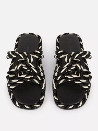 Sandalias con detalle de cuerda