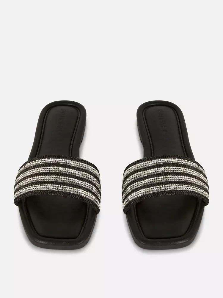 Sandalias con tira de strass