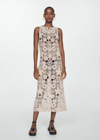 Vestido 100% algodón crochet