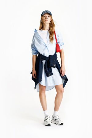 Vestido camisero popelín