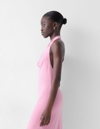 Vestido midi escote halter