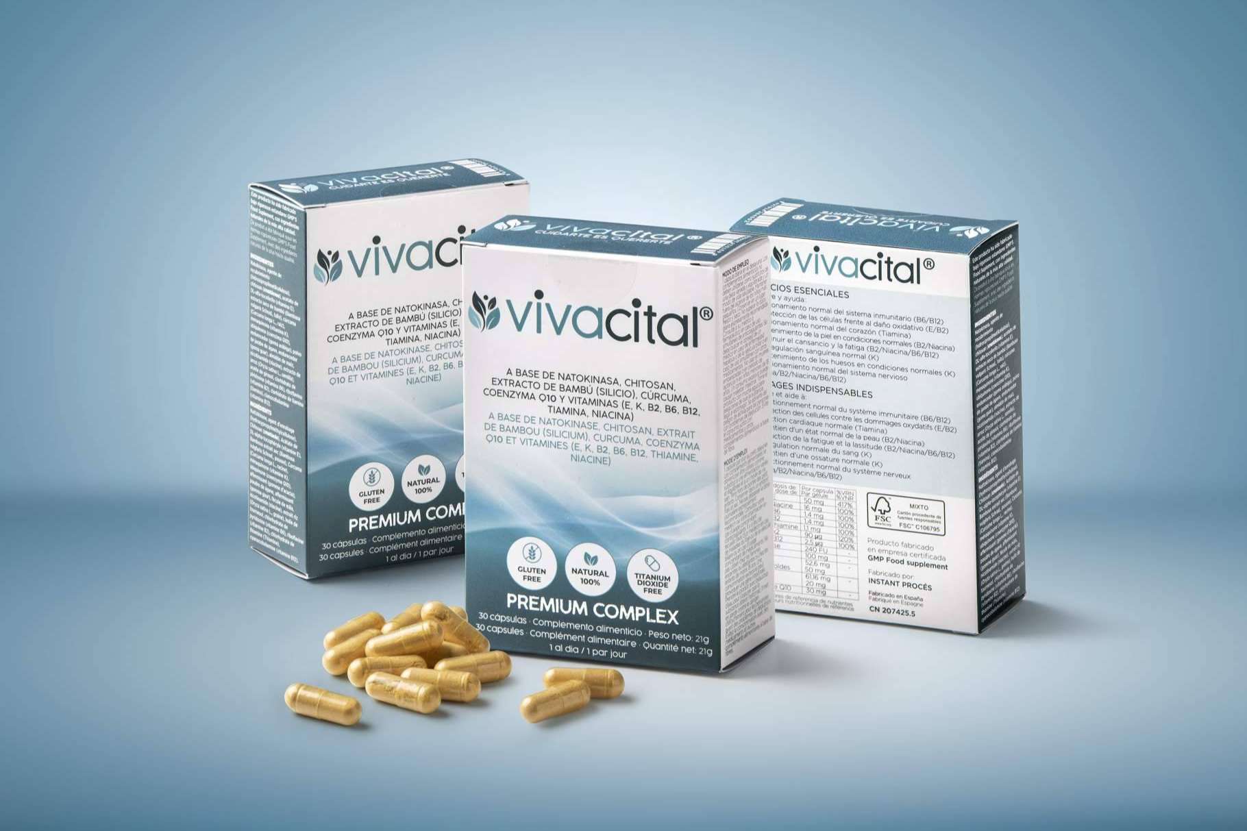 El complemento vitamínico Vivacital Premium Complex, de la empresa barcelonesa Vivacital Energie