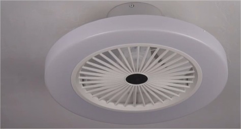 Ventilador de techo 35 W con plaf&oacute;n de luz LED 48 W - 50 cm