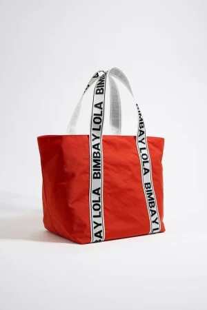 BOLSO SHOPPER MAXI NYLON CORAL