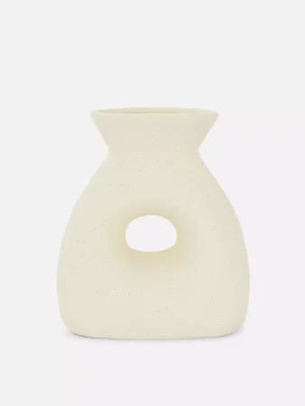 Jarrón moteado en forma de donut