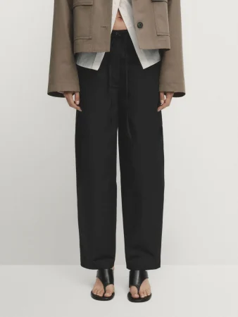 PANTALÓN CORDONES MEZCLA ALGODÓN LINO