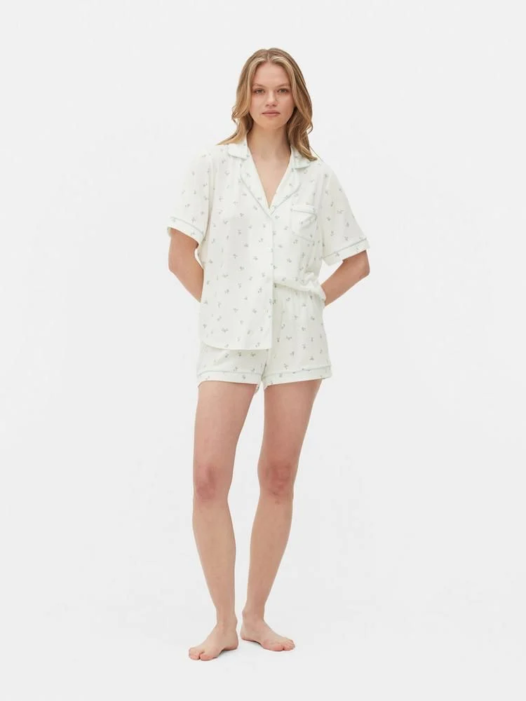 Pijama corto de punto tipo de corte masculino