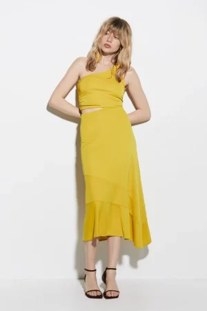 VESTIDO CIRCULAR ASIMETRICO