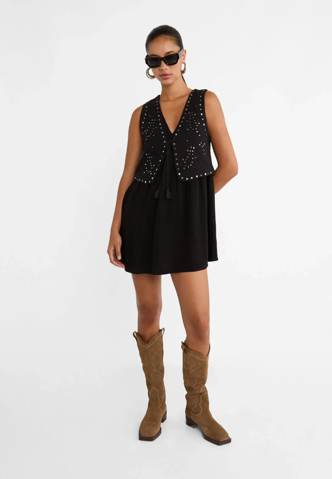 VESTIDO CORTO BAMBULA CON CHALECO