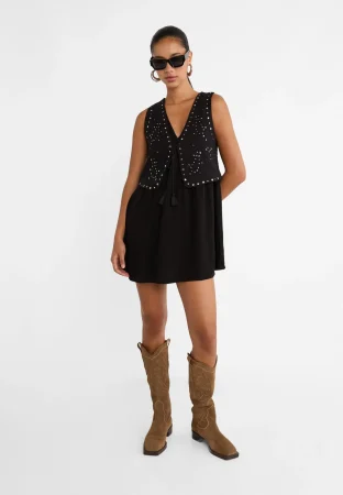 VESTIDO CORTO BAMBULA CON CHALECO