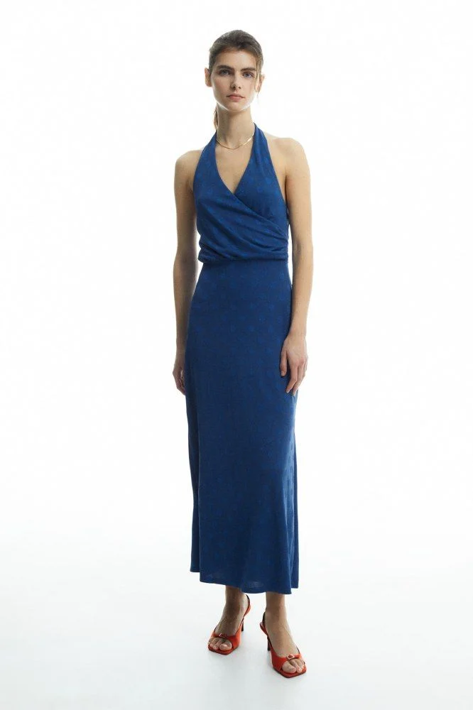 VESTIDO JAQUARD HALTER