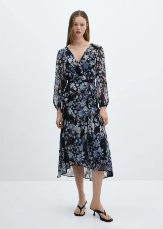 Vestido fluido estampado floral