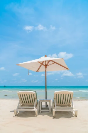 beautiful beach chairs with umbrella tropical white sand beac Merca2.es