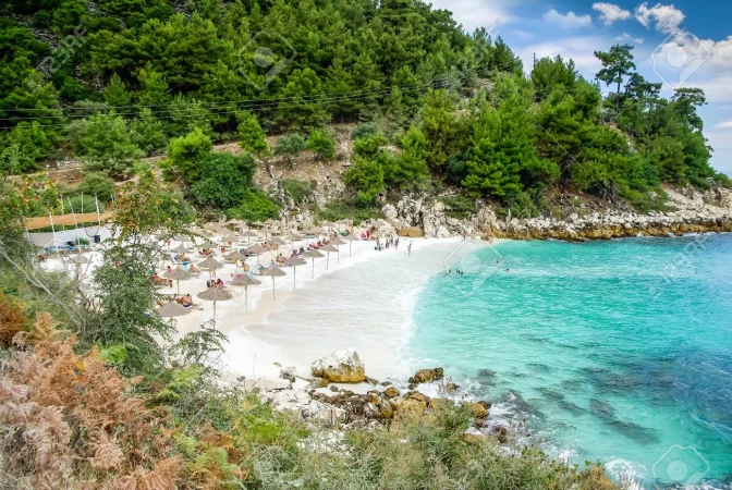 64493718 playa de marmol playa saliara islas tasos grecia la mas hermosa playa de arena blanca en grecia Merca2.es