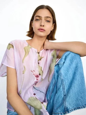 Camisa Estampada Lyocell