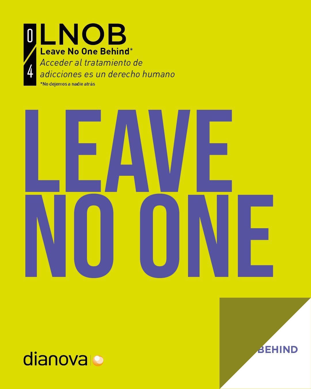 Dianova lanza la campaña ‘No dejemos a nadie atrás’ para luchar contra las adicciones