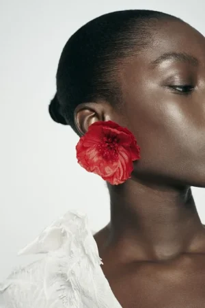 PENDIENTES TEJIDO FLOR JOYA