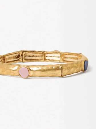 PULSERA ELÁSTICA DORADA IRREGULAR