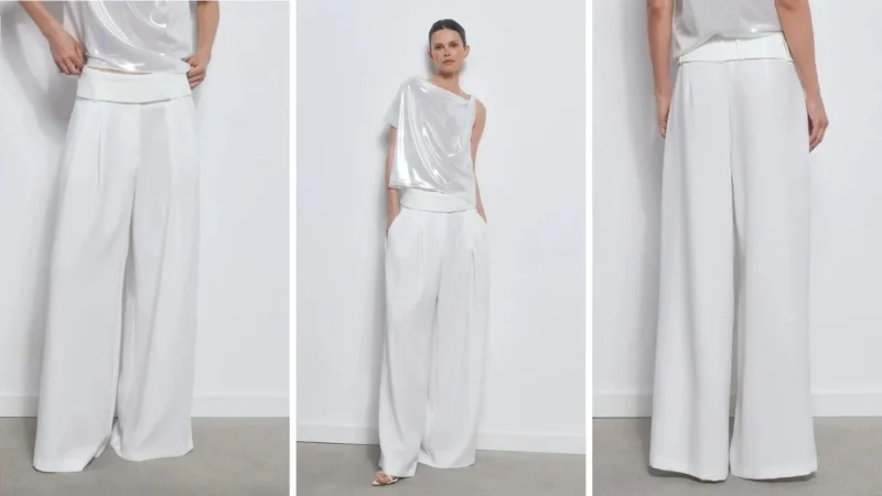 Tamara Falcó la clava con este pantalón blanco que puedes comprar hoy mismo con el 50% de descuento 2 Merca2.es El pantalón que usó Tamara Falcó está en descuento