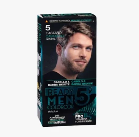 Tinte cabello hombre 5 castaño natural Deliplus 0% amoníaco Colorcor