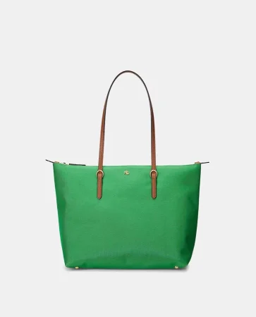 Tote de nylon mediano con cremallera
