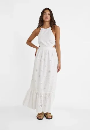 VESTIDO LARGO BORDADO