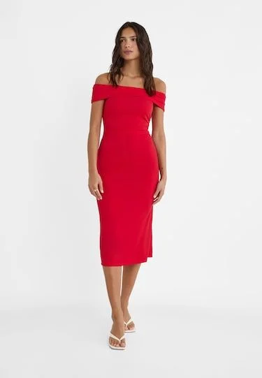 VESTIDO LARGO HOMBROS DESCUBIERTOS