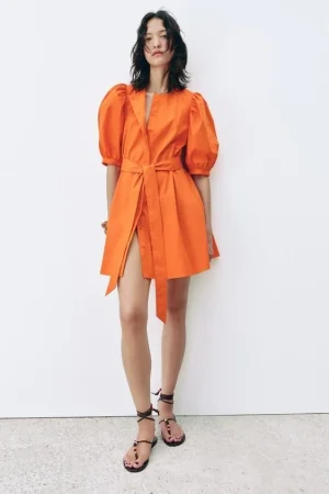 VESTIDO POPELÍN RAYAS ZW COLLECTION