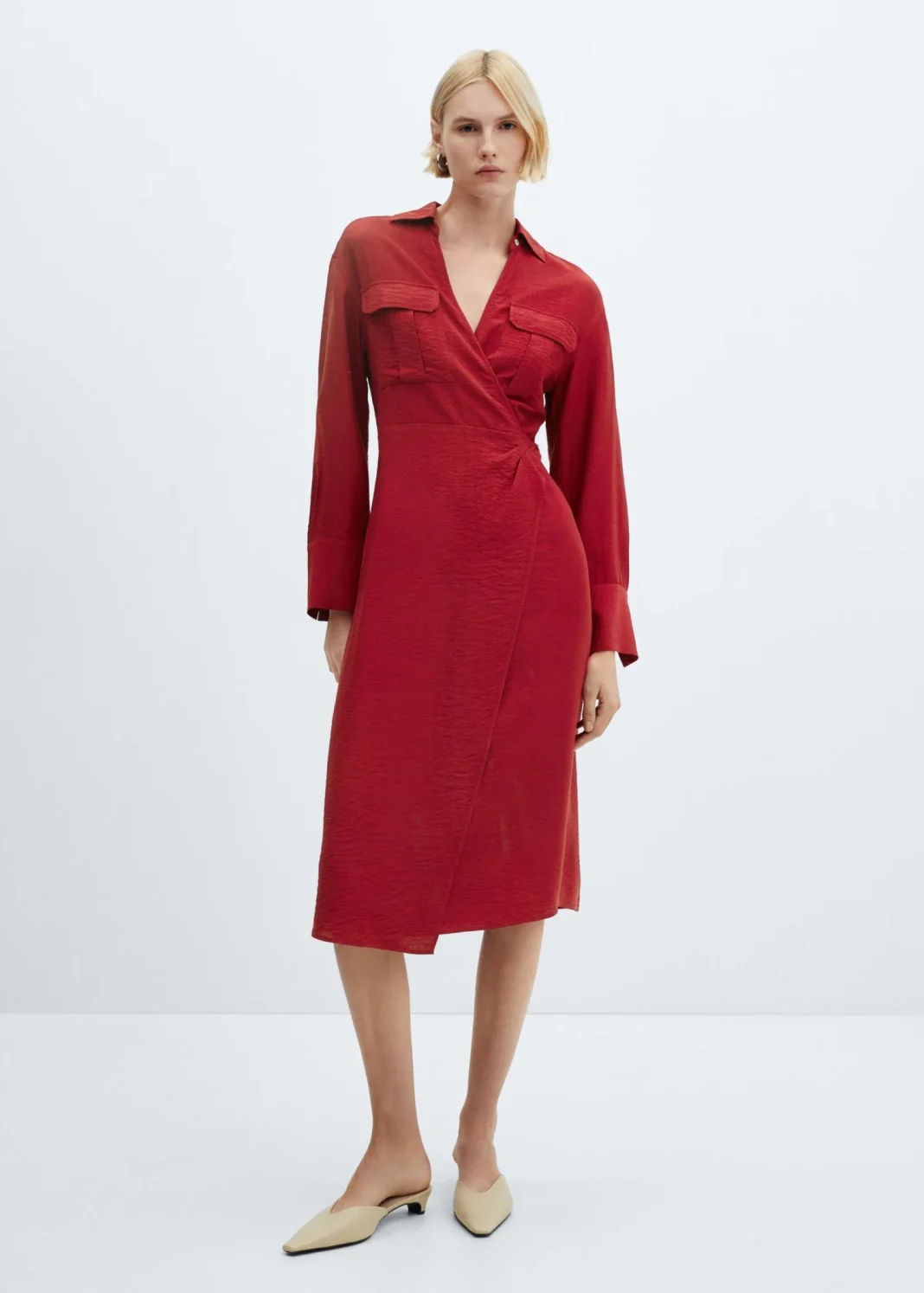 Vestido midi cruzado