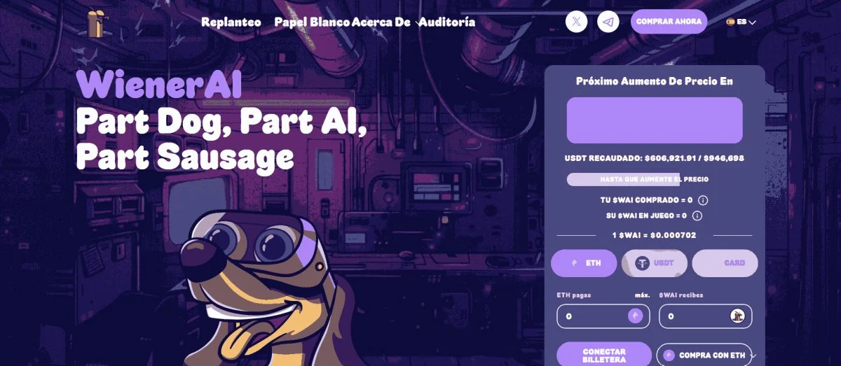 Wiener AI: La memecoin ingeniosa que fusiona inteligencia artificial y entretenimiento 1 Merca2.es Conoce a Wiener AI Una memecoin tierna y tecnológica