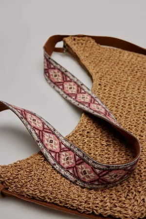 Bolso bandolera de rafia