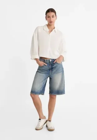 Camisa corta con lino