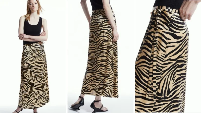 La falda de Sfera que arrasará este otoño ¡Hoy en oferta!: estilo y elegancia por menos de 16 euros 1 Merca2.es Falda de estampado de Sfera con un toque otoñal