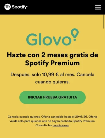 Glovo se aprovecha de Spotify para rescatar su modelo de suscripción 2 Merca2.es IMG 2739 Merca2.es