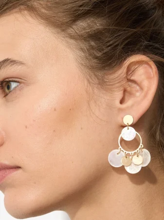 Pendientes Dorados de Concha