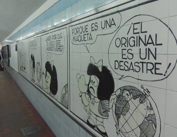 Netflix prepara una serie animada sobre Mafalda 42 Merca2.es Pinturas de Mafalda en el metro de Buenos Aires Merca2.es