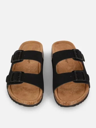 Sandalias doble tira y plantilla de corcho