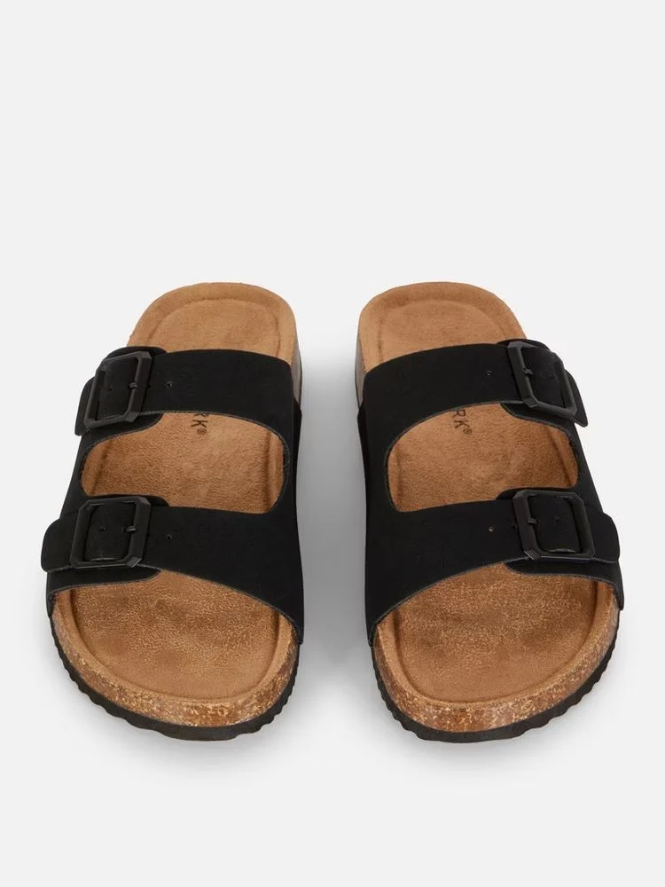 Sandalias doble tira y plantilla de corcho