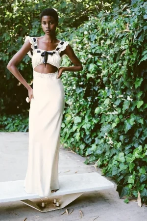 VESTIDO CAMISÓN CUT OUT DE ZARA