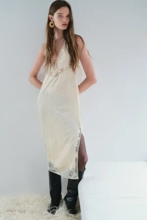 VESTIDO LENCERO ARRUGADO ZW COLLECTION