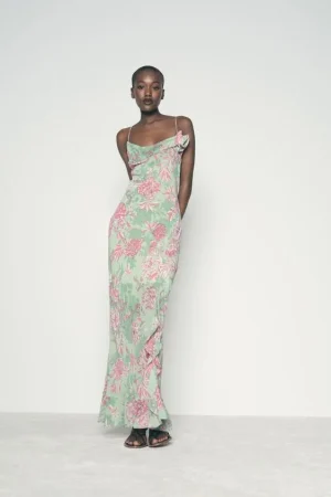 VESTIDO LENCERO ESTAMPADO FLORAL