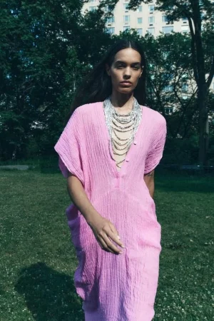 VESTIDO TÚNICA LINO 100% ZW COLLECTION