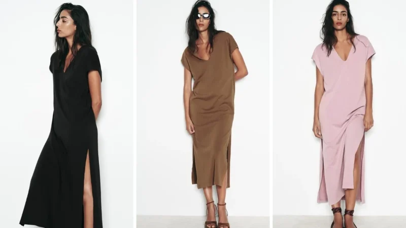 Zara tiene el vestido veraniego más cómodo y funcional por 23 euros 1 Merca2.es Vestido midi de Zara: una opción versátil y cómoda para el otoño